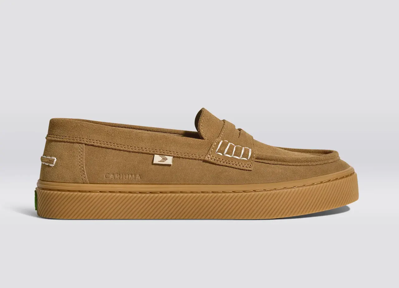 CAJU Gum Camel Suede Loafer - Image 4