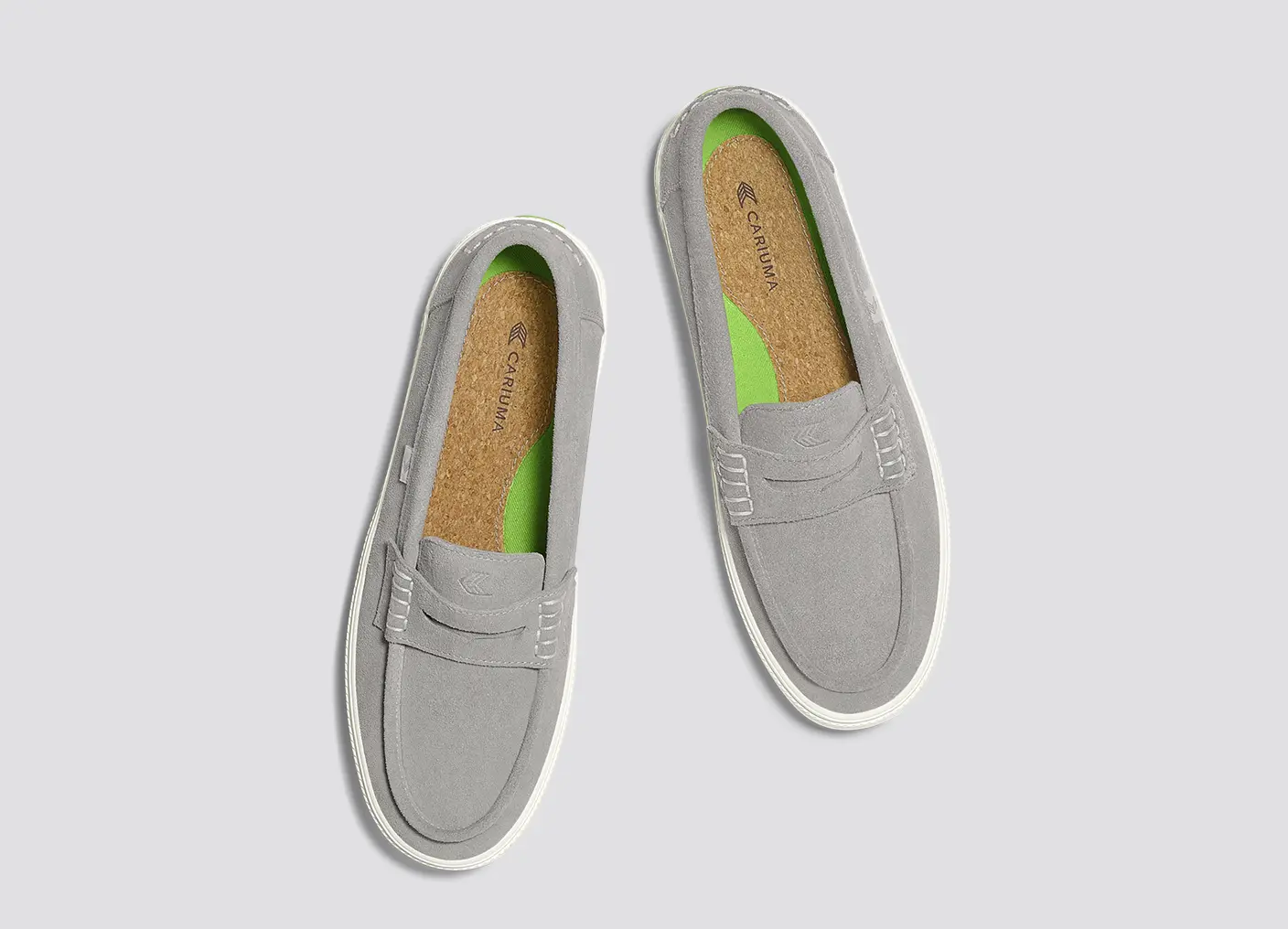 CAJU Light Grey Suede Loafer - Image 9