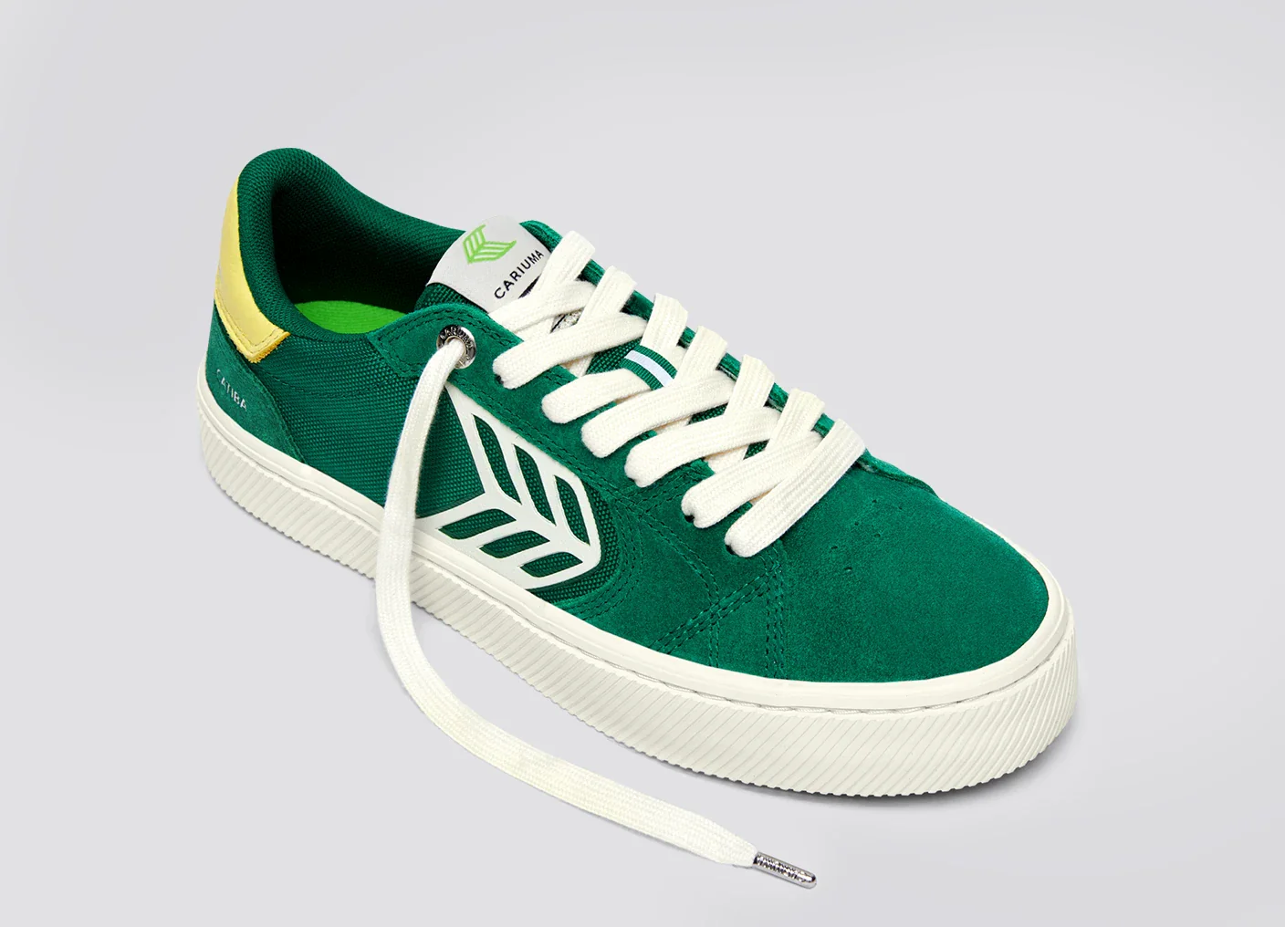 CATIBA PRO 2.0 Abundant Green Suede and Cordura Ivory Logo Lemonade Sneaker - Image 5