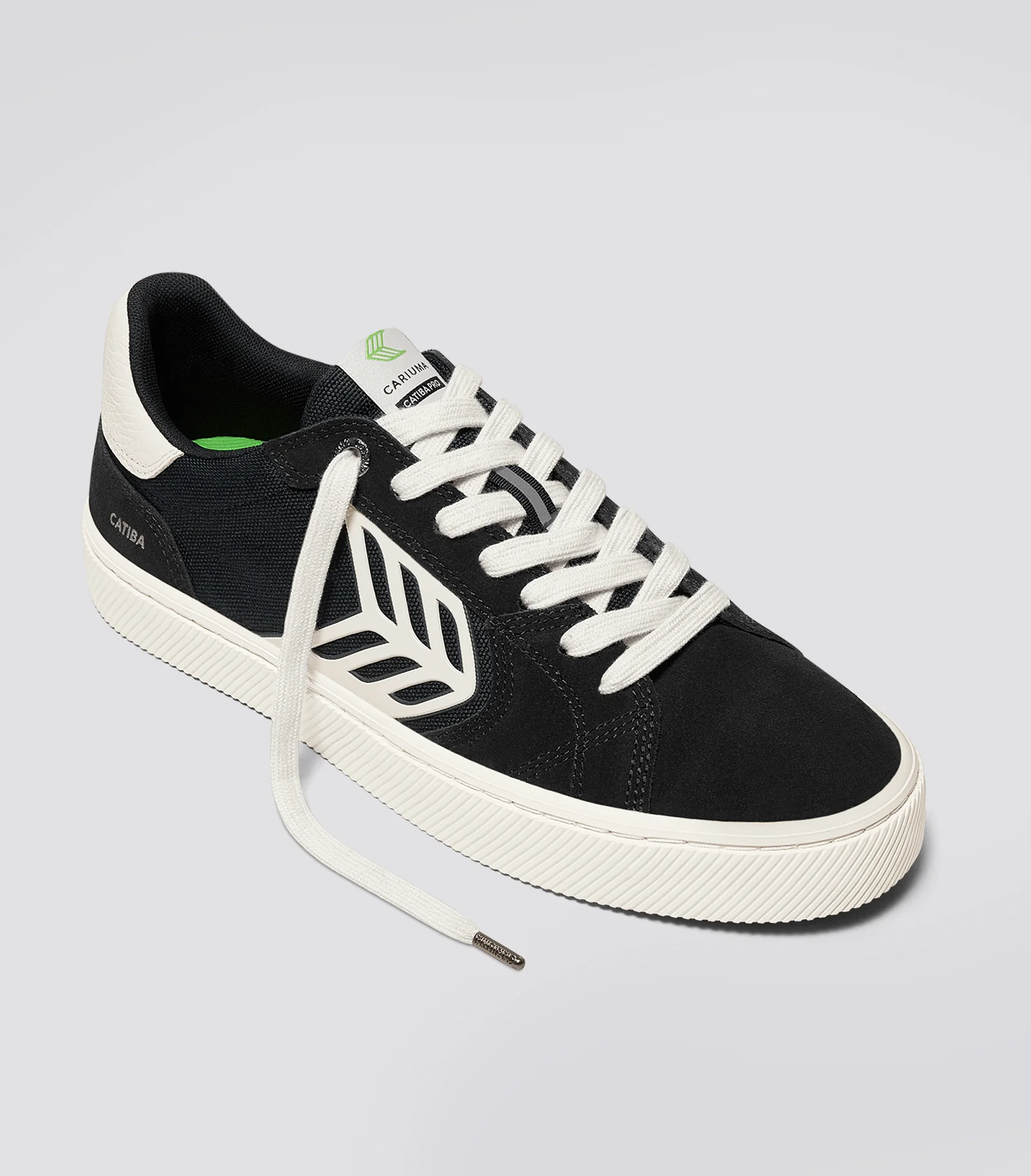 CATIBA PRO 2.0 Black Suede and Cordura Ivory Logo Sneaker - Image 3