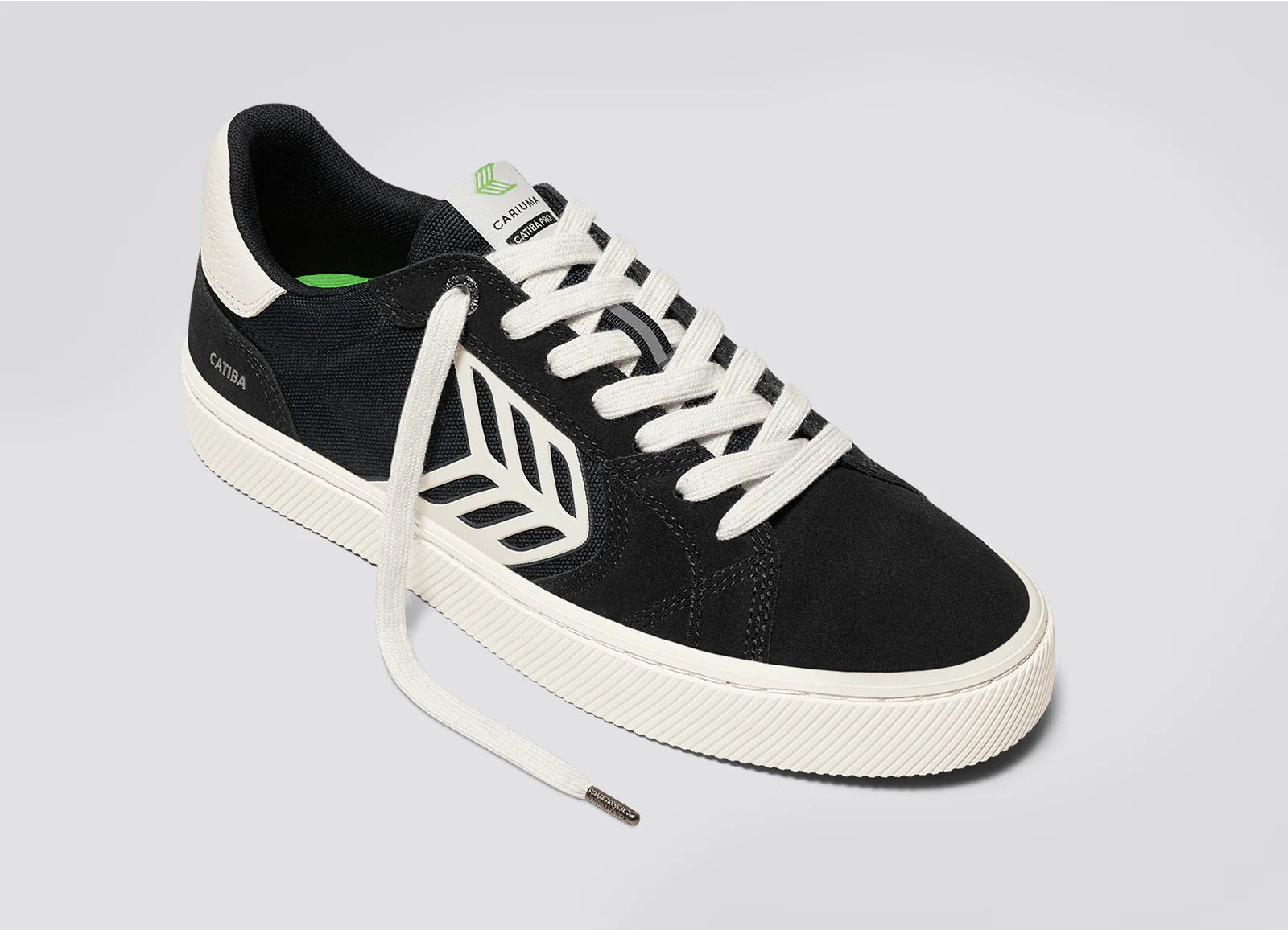 CATIBA PRO 2.0 Black Suede and Cordura Ivory Logo Sneaker - Image 5