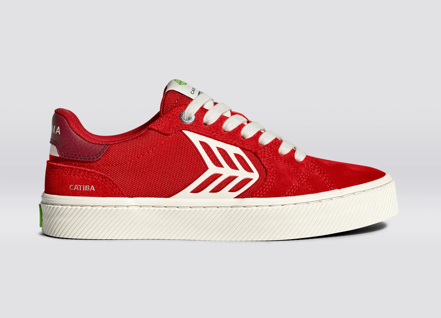 CATIBA PRO 2.0 Flame Scarlet Suede and Cordura Ivory Logo Cabernet Sneaker - Image 4