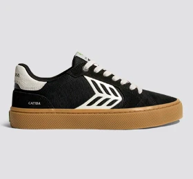 CATIBA PRO 2.0 Gum Black Suede and Ivory Logo Sneaker - Image 11