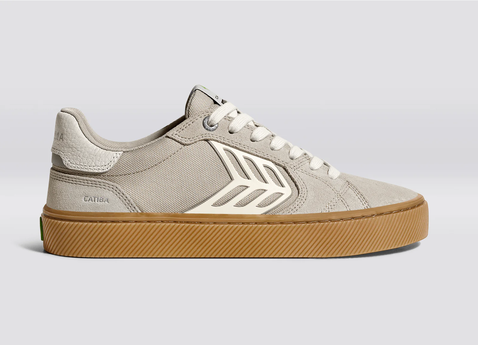 CATIBA PRO 2.0 Plaza Taupe Suede and Cordura Ivory Logo Sneaker - Image 4