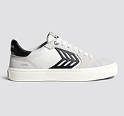 CATIBA PRO 2.0 Smoke White Suede Off-White Cordura Black Logo Sneaker - Image 11