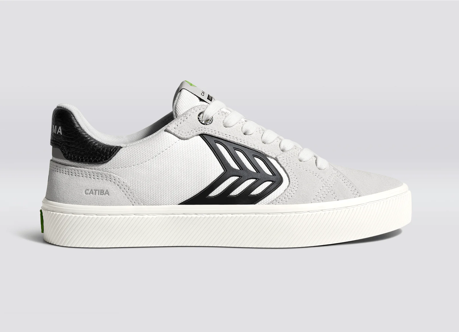CATIBA PRO 2.0 Smoke White Suede Off-White Cordura Black Logo Sneaker - Image 4
