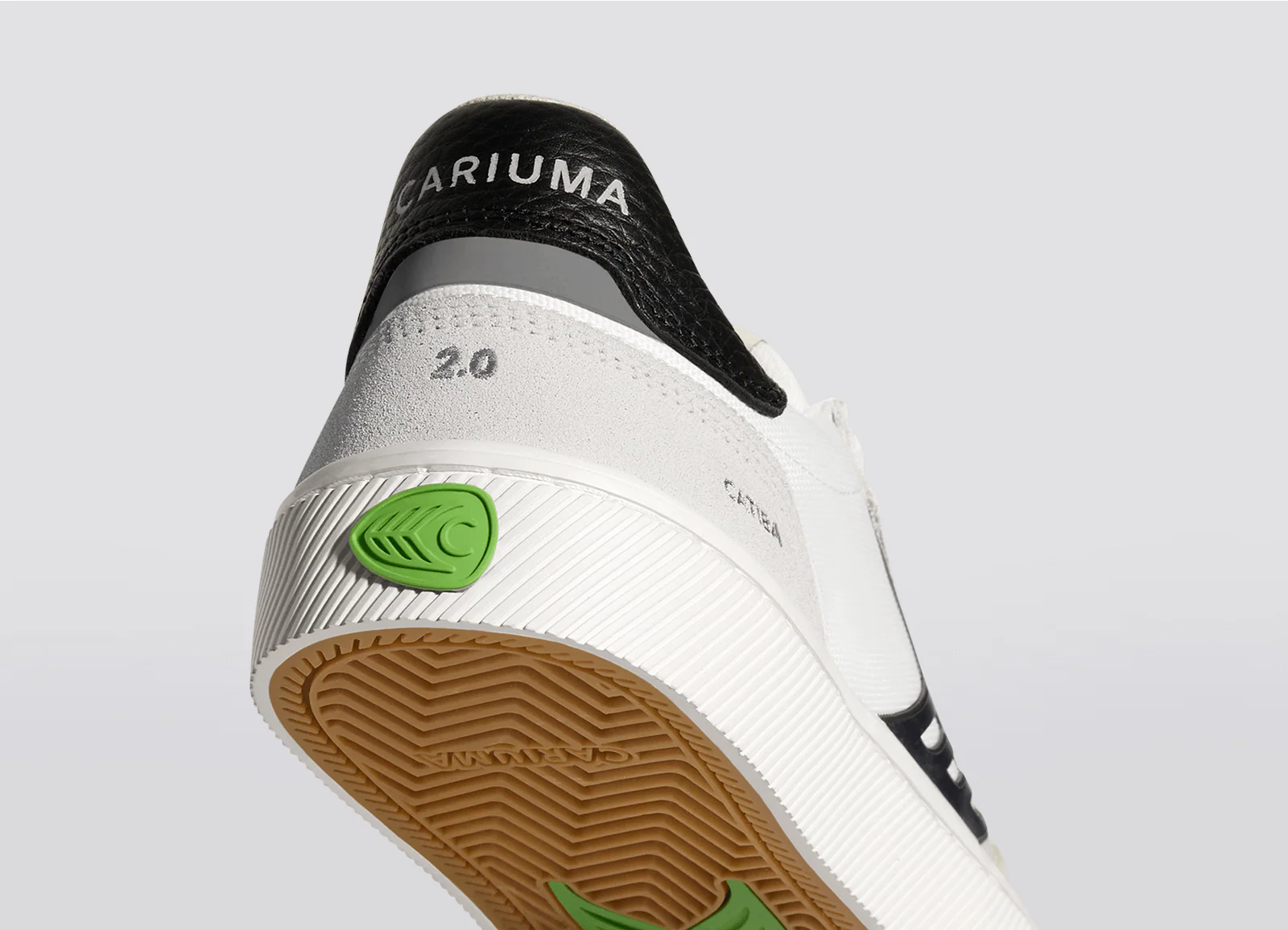 CATIBA PRO 2.0 Smoke White Suede Off-White Cordura Black Logo Sneaker - Image 8