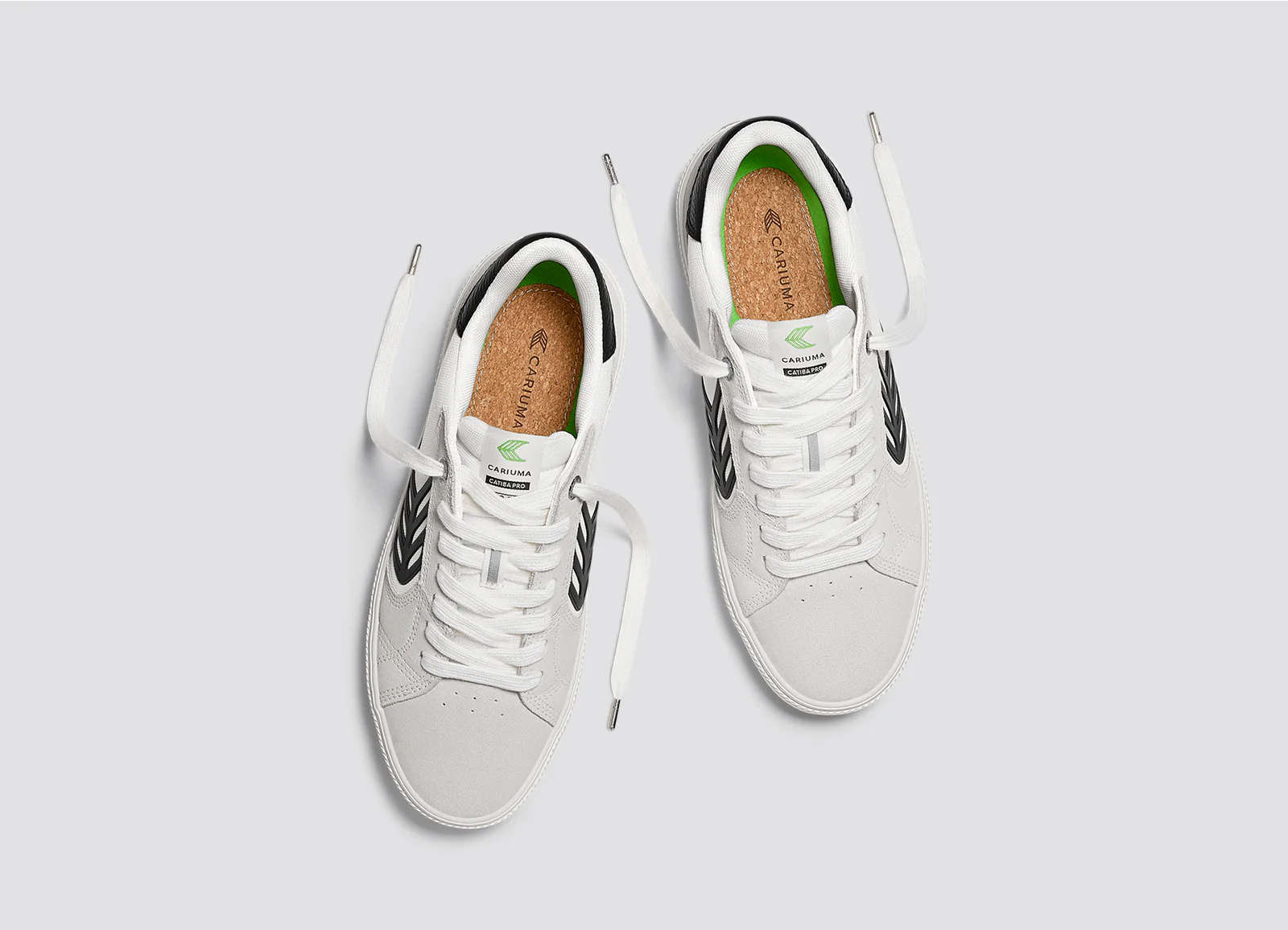 CATIBA PRO 2.0 Smoke White Suede Off-White Cordura Black Logo Sneaker - Image 9