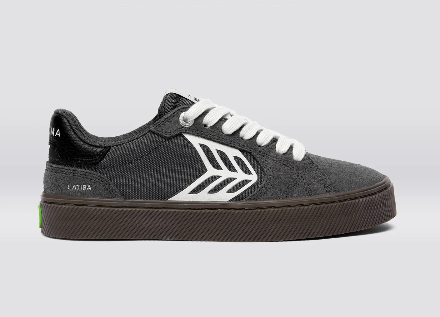 CATIBA PRO 2.0 Teak Magnet Grey Suede and Cordura Ivory Logo Sneaker - Image 3