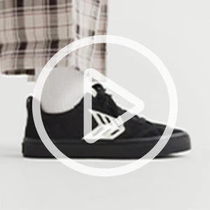 CATIBA PRO Low All Black Suede and Canvas Ivory Logo Sneaker - Image 11