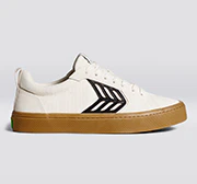CATIBA PRO Low Gum Vintage White Suede and Canvas Black Logo Sneaker - Image 12
