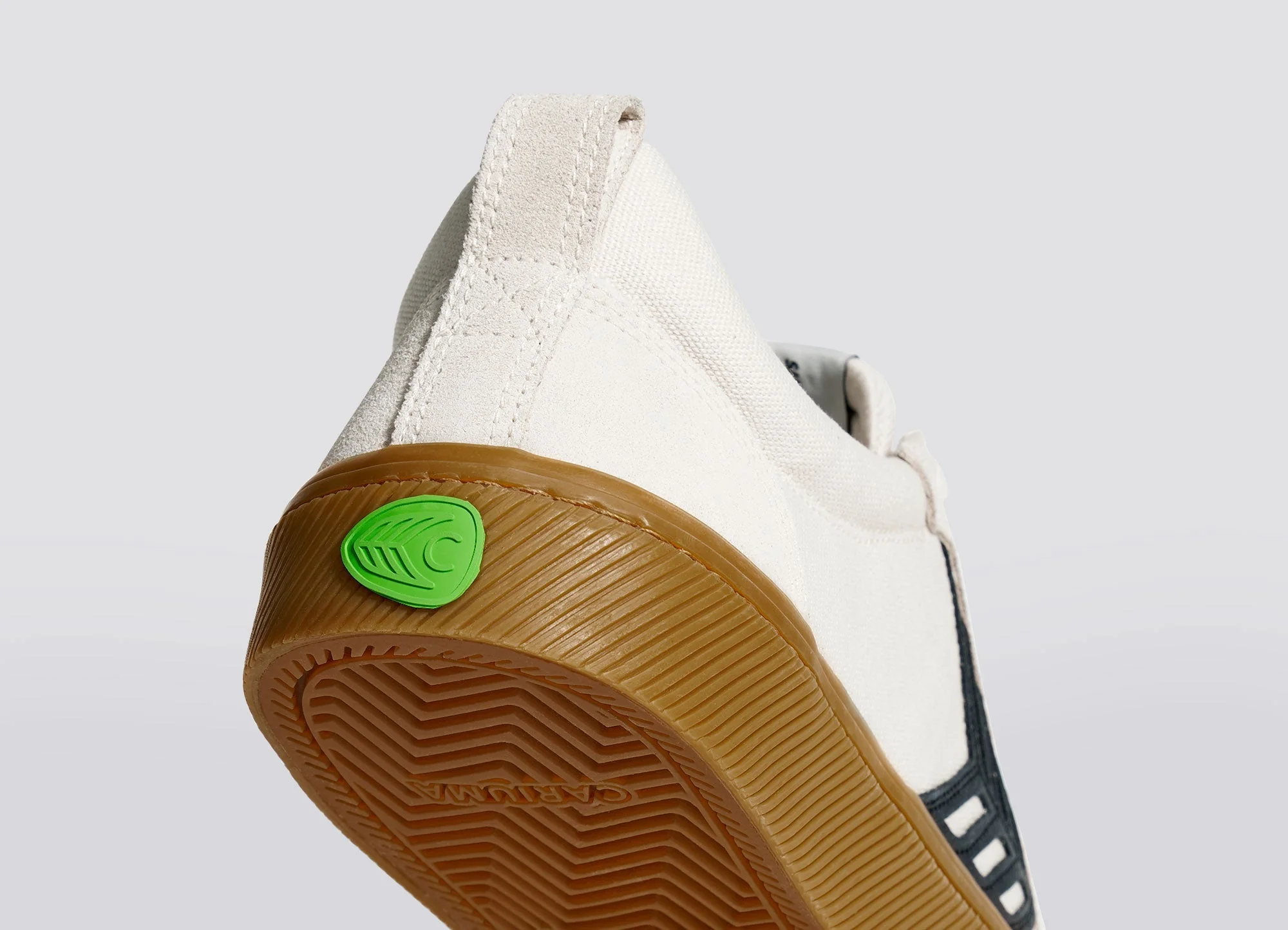 CATIBA PRO Low Gum Vintage White Suede and Canvas Black Logo Sneaker - Image 8
