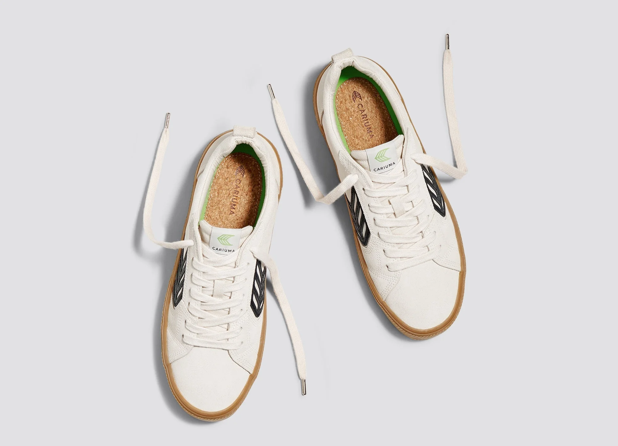 CATIBA PRO Low Gum Vintage White Suede and Canvas Black Logo Sneaker - Image 9