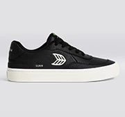 LUAN PRO Black Premium Leather Ivory Logo Sneaker - Image 11