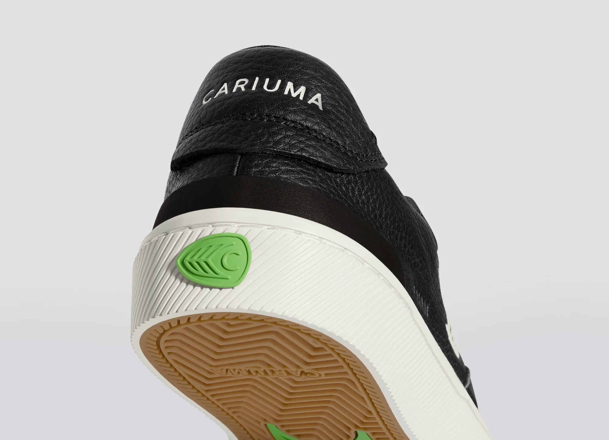 LUAN PRO Black Premium Leather Ivory Logo Sneaker - Image 8