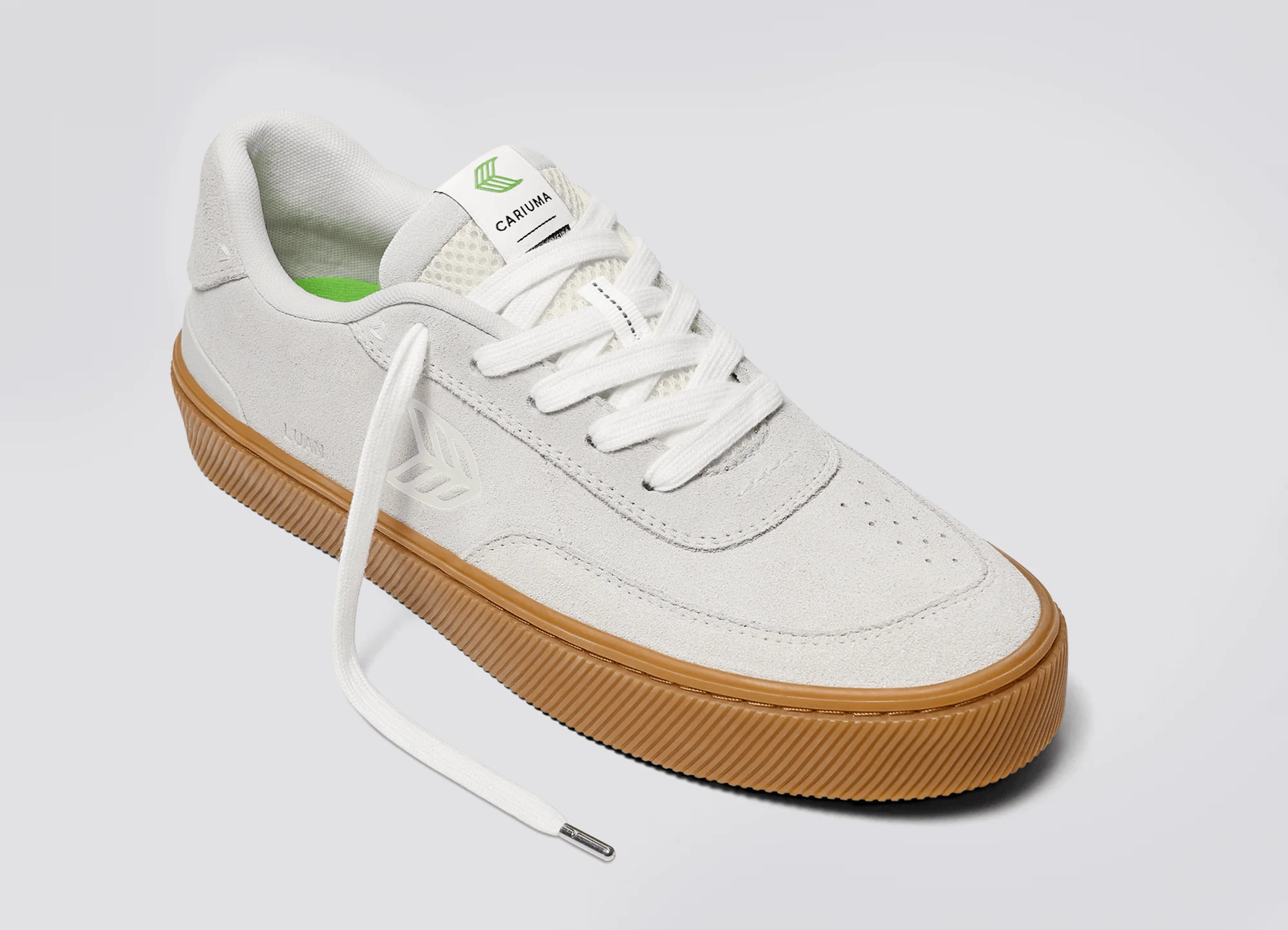 LUAN PRO Gum Smoke White Suede Off-White logo Sneaker - Image 5