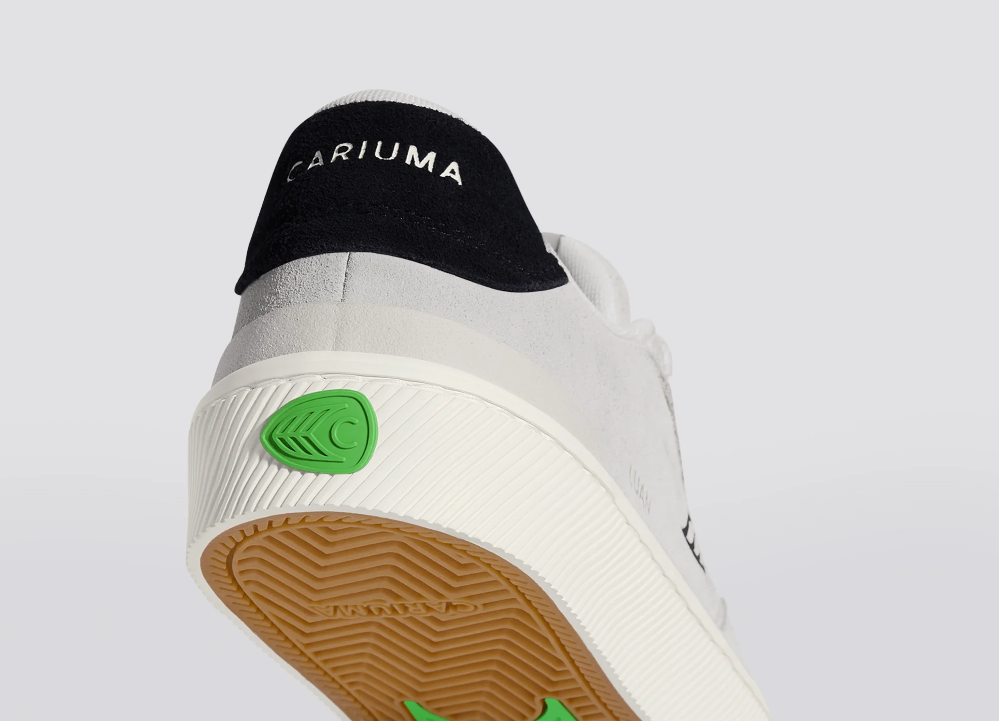 LUAN PRO Smoke White Suede Black Logo Sneaker - Image 8