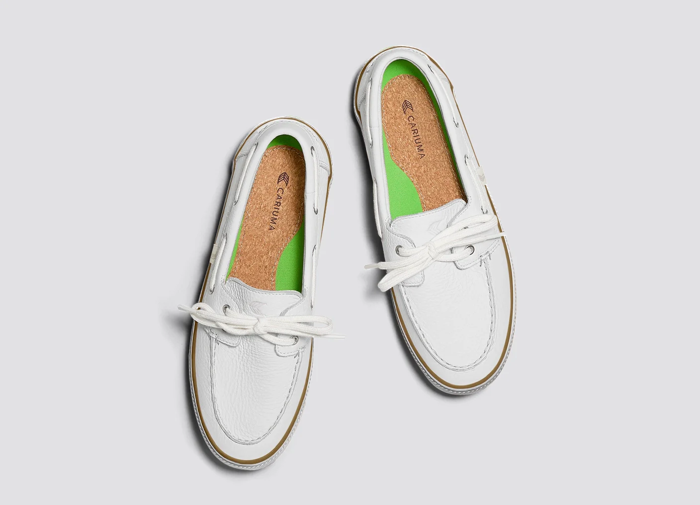 Maré White Premium Leather Boat Shoe - Image 9