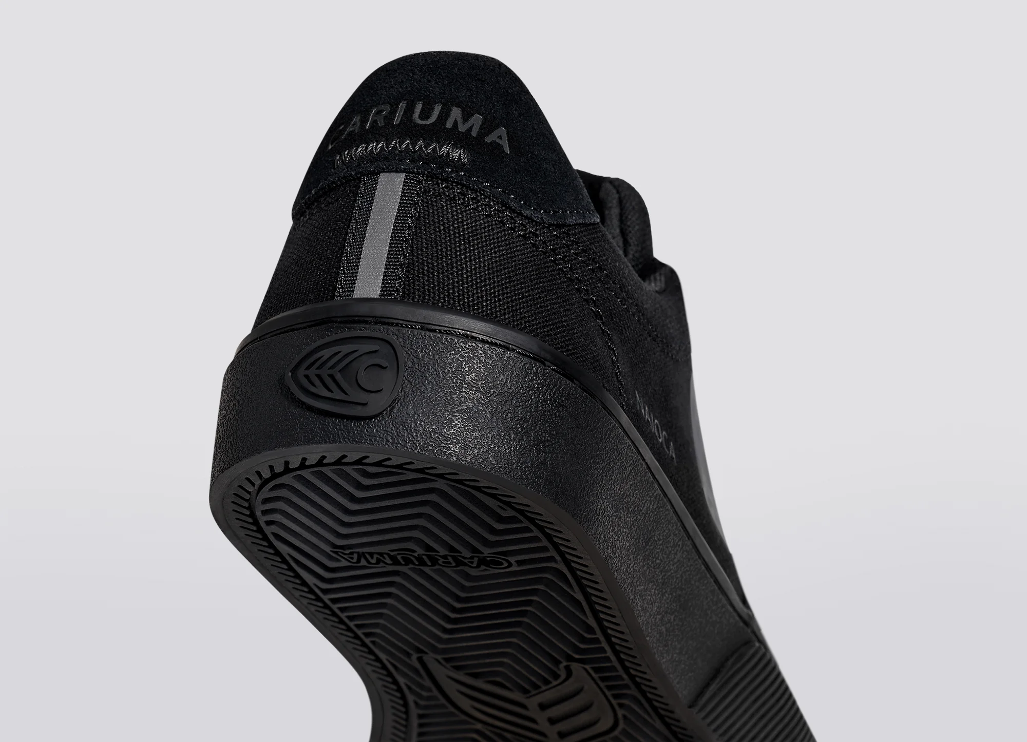 NAIOCA PRO All Black Suede and Canvas Ash Grey Logo Sneaker - Image 8