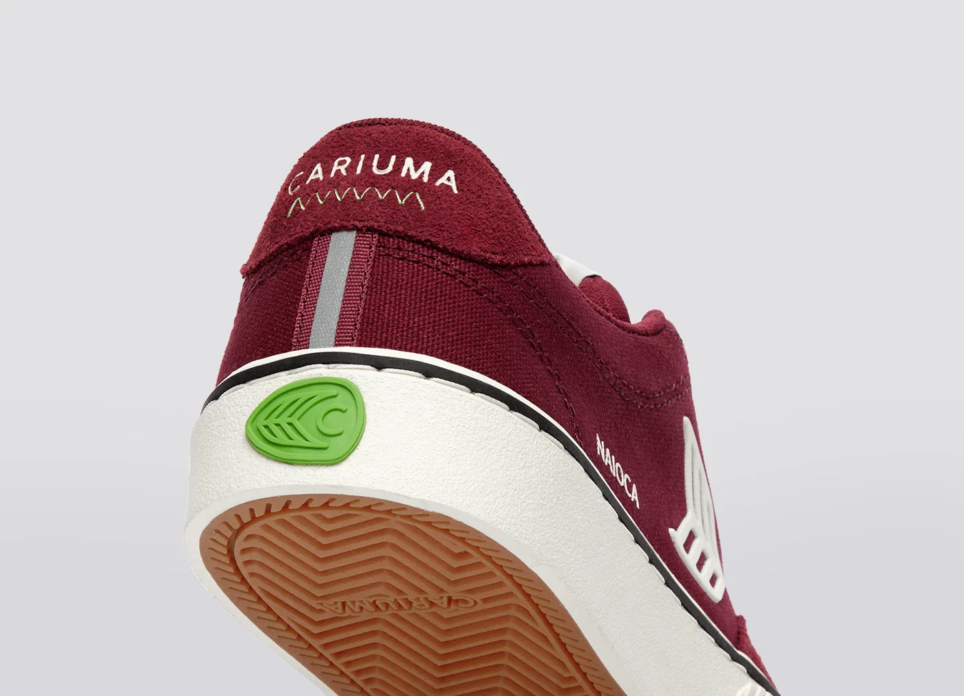 NAIOCA PRO Cabernet Suede and Canvas Ivory Logo Sneaker - Image 8