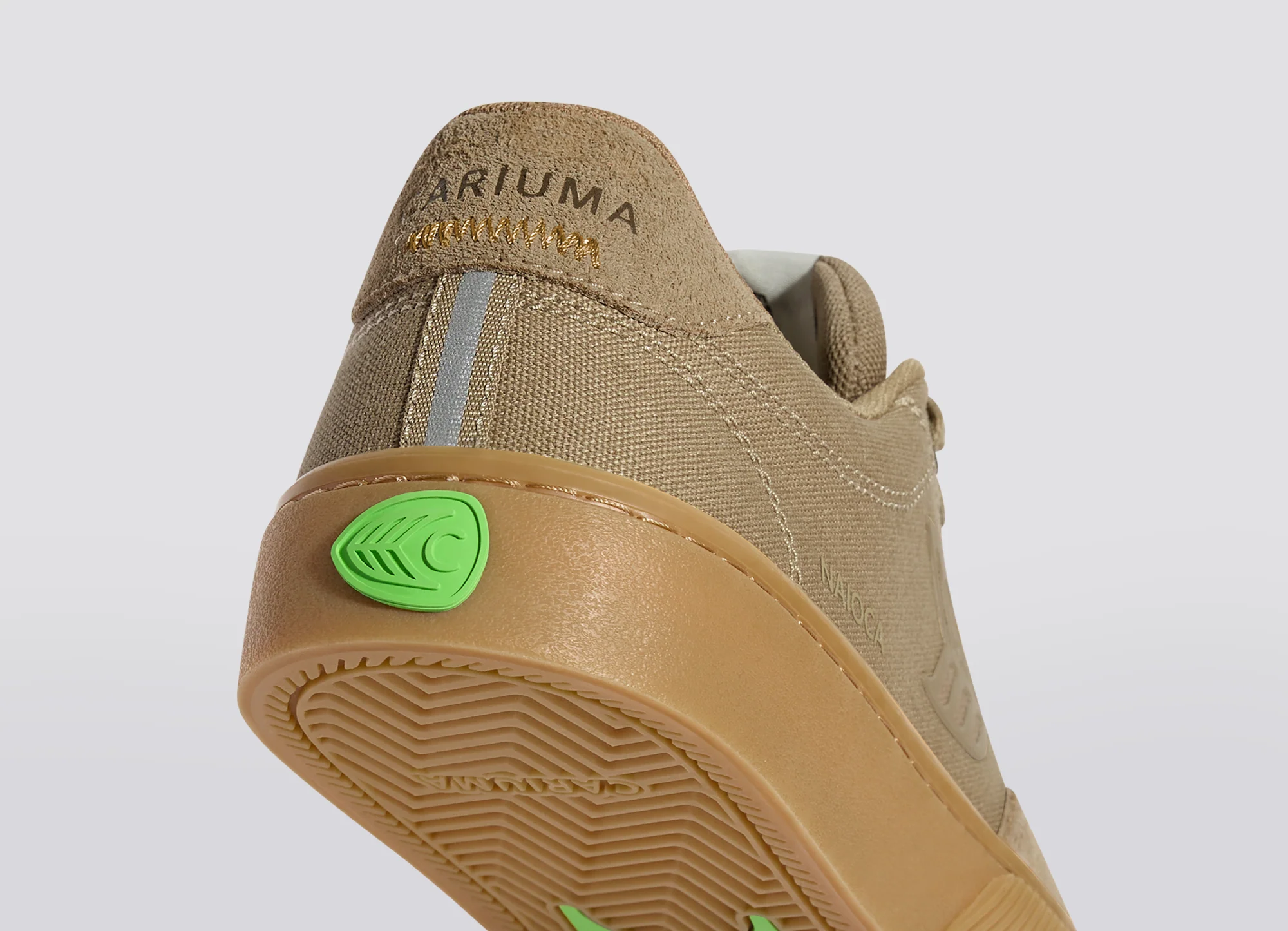 NAIOCA PRO Gum Burnt Sand Suede and Canvas Burnt Sand Logo Sneaker - Image 8