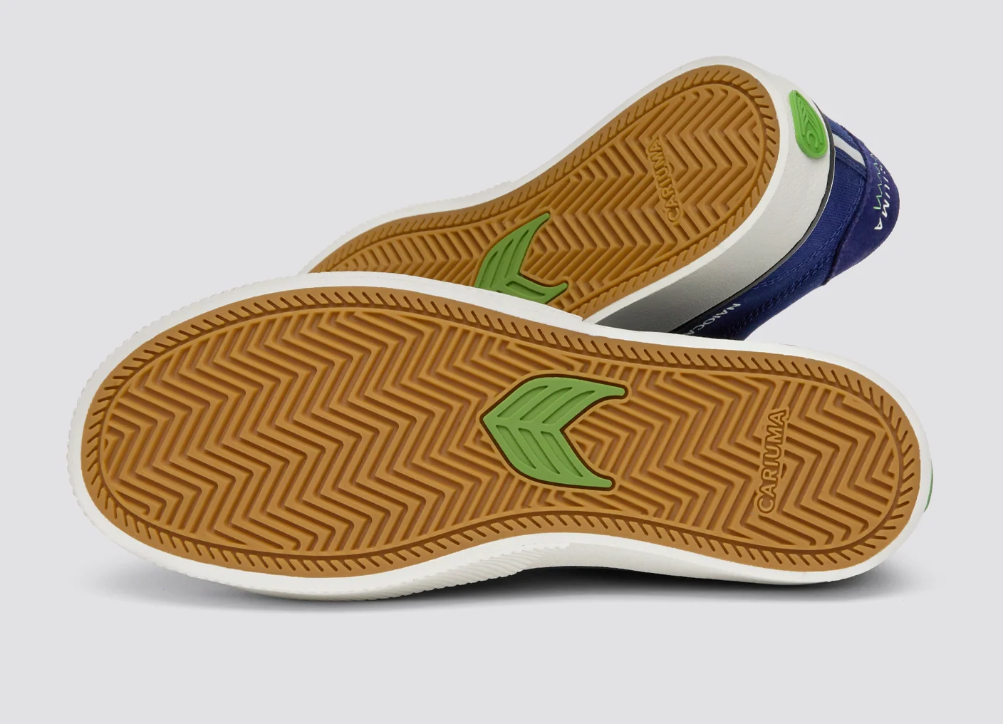 NAIOCA PRO Marine Blue Suede and Canvas Ivory Logo Sneaker - Image 7