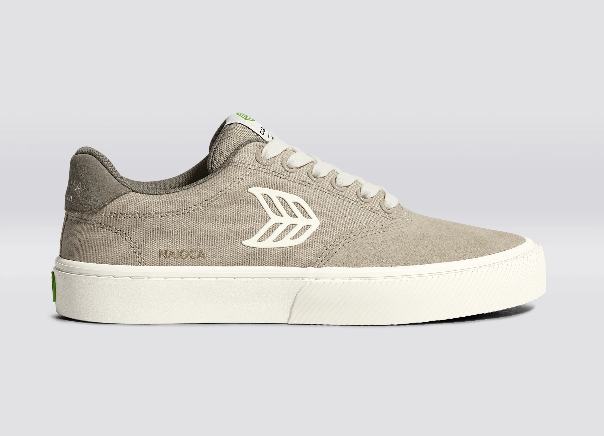 NAIOCA PRO Plaza Taupe Suede and Canvas Ivory Logo Sneaker - Image 4