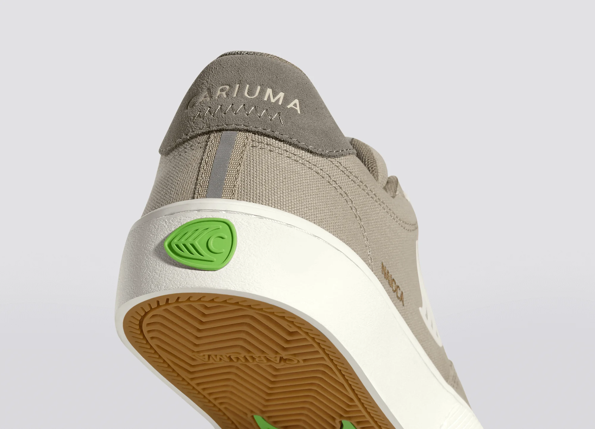 NAIOCA PRO Plaza Taupe Suede and Canvas Ivory Logo Sneaker - Image 8