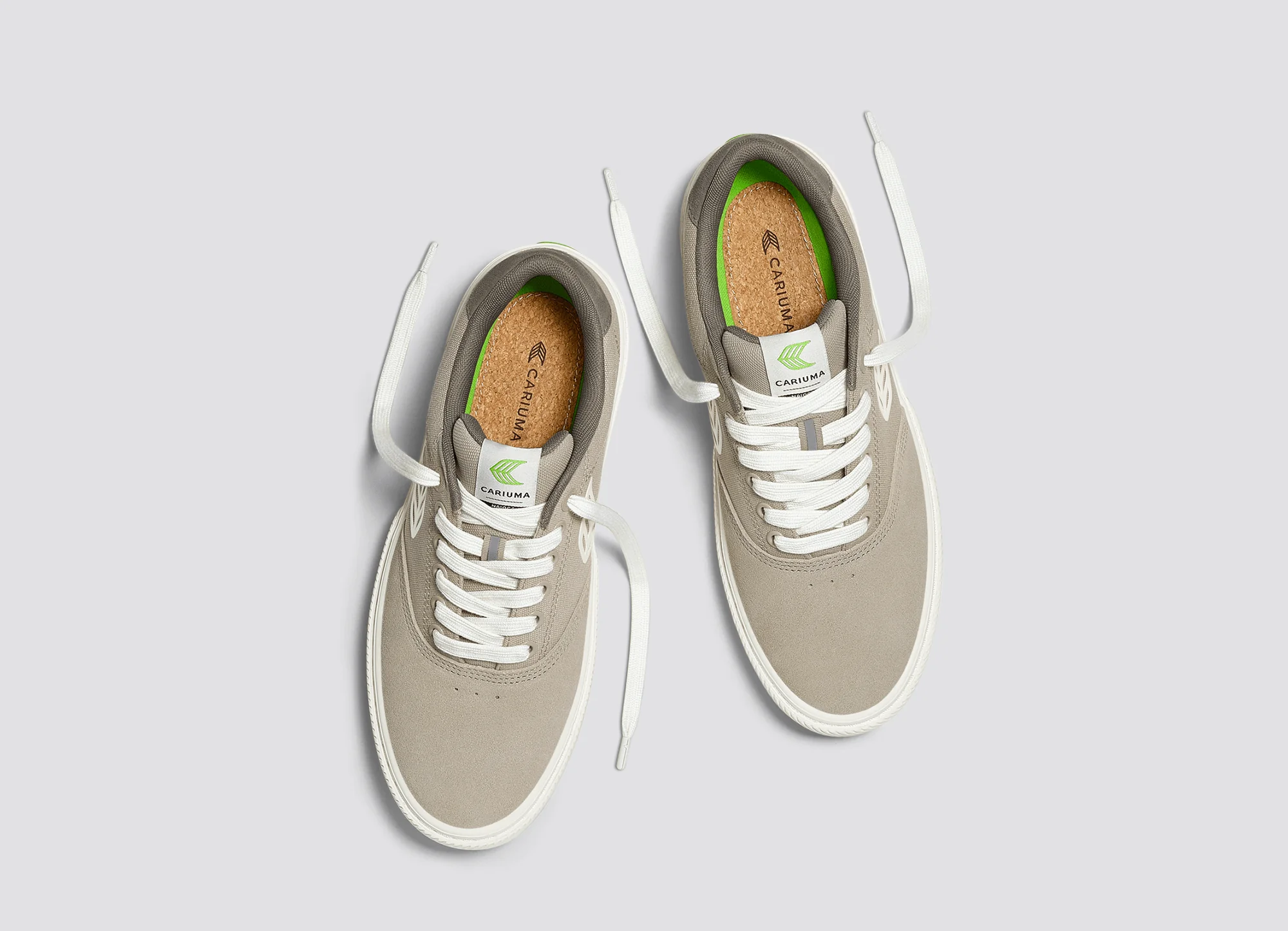 NAIOCA PRO Plaza Taupe Suede and Canvas Ivory Logo Sneaker - Image 9