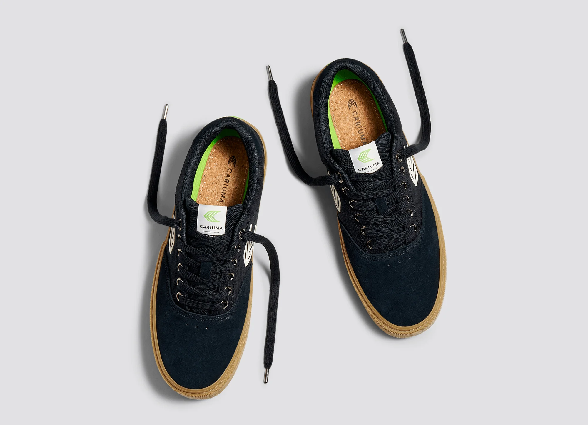 NAIOCA PRO Gum Black Suede and Canvas Ivory Logo Sneaker - Image 9