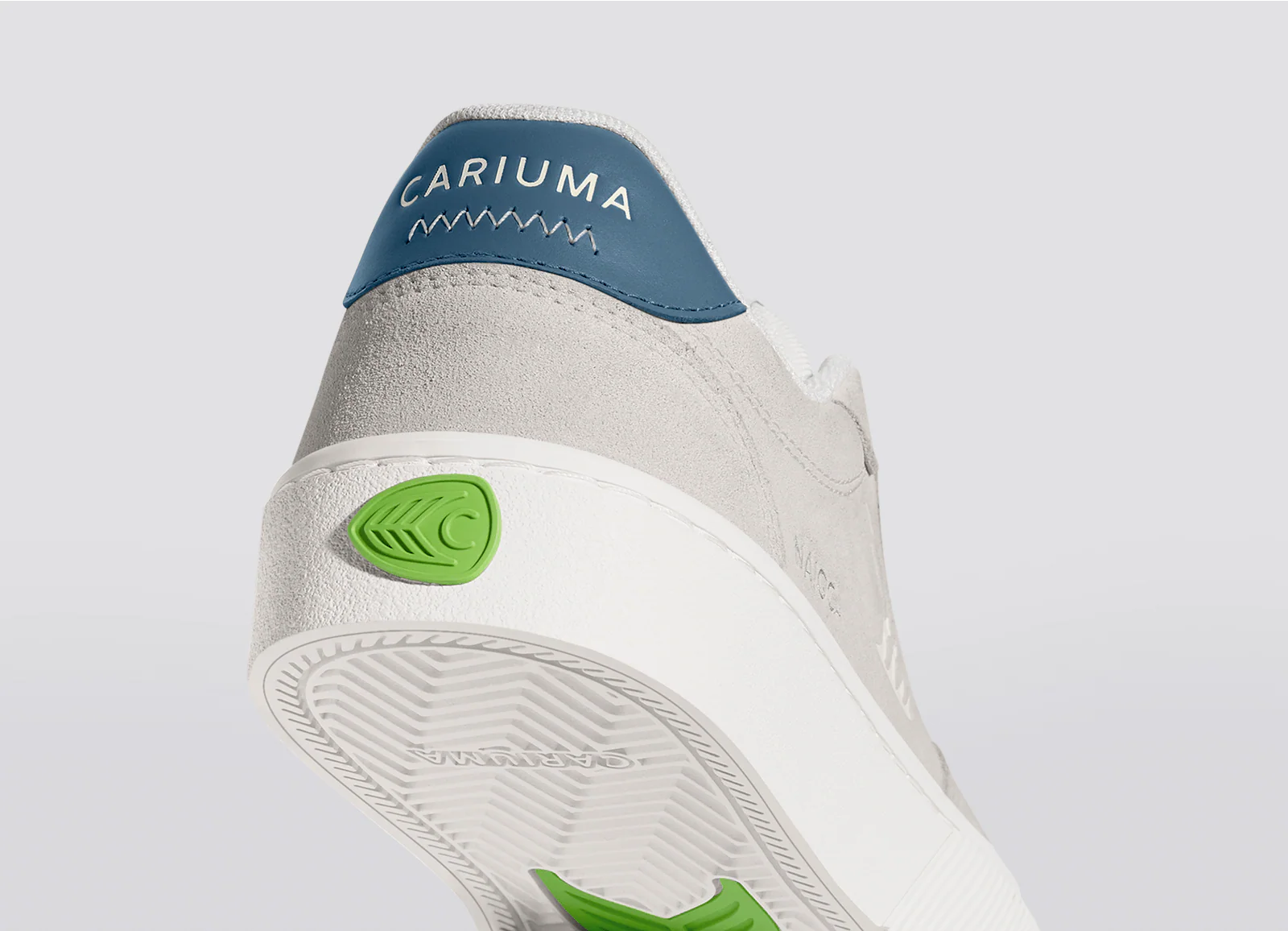 NAIOCA Smoke White Suede Off-White Logo Washed Blue Sneaker - Image 8