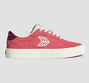 NAIOCA Watermelon Suede Ivory Logo Ruby Wine Sneaker - Image 11