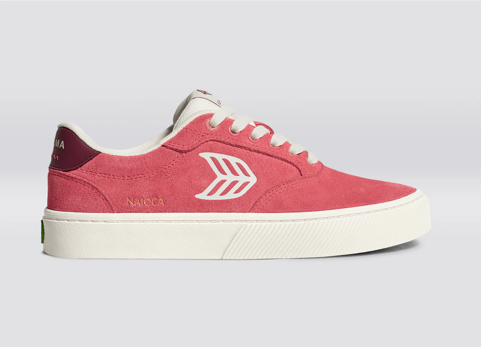 NAIOCA Watermelon Suede Ivory Logo Ruby Wine Sneaker - Image 4