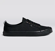 OCA Low All Black Canvas Sneaker - Image 12