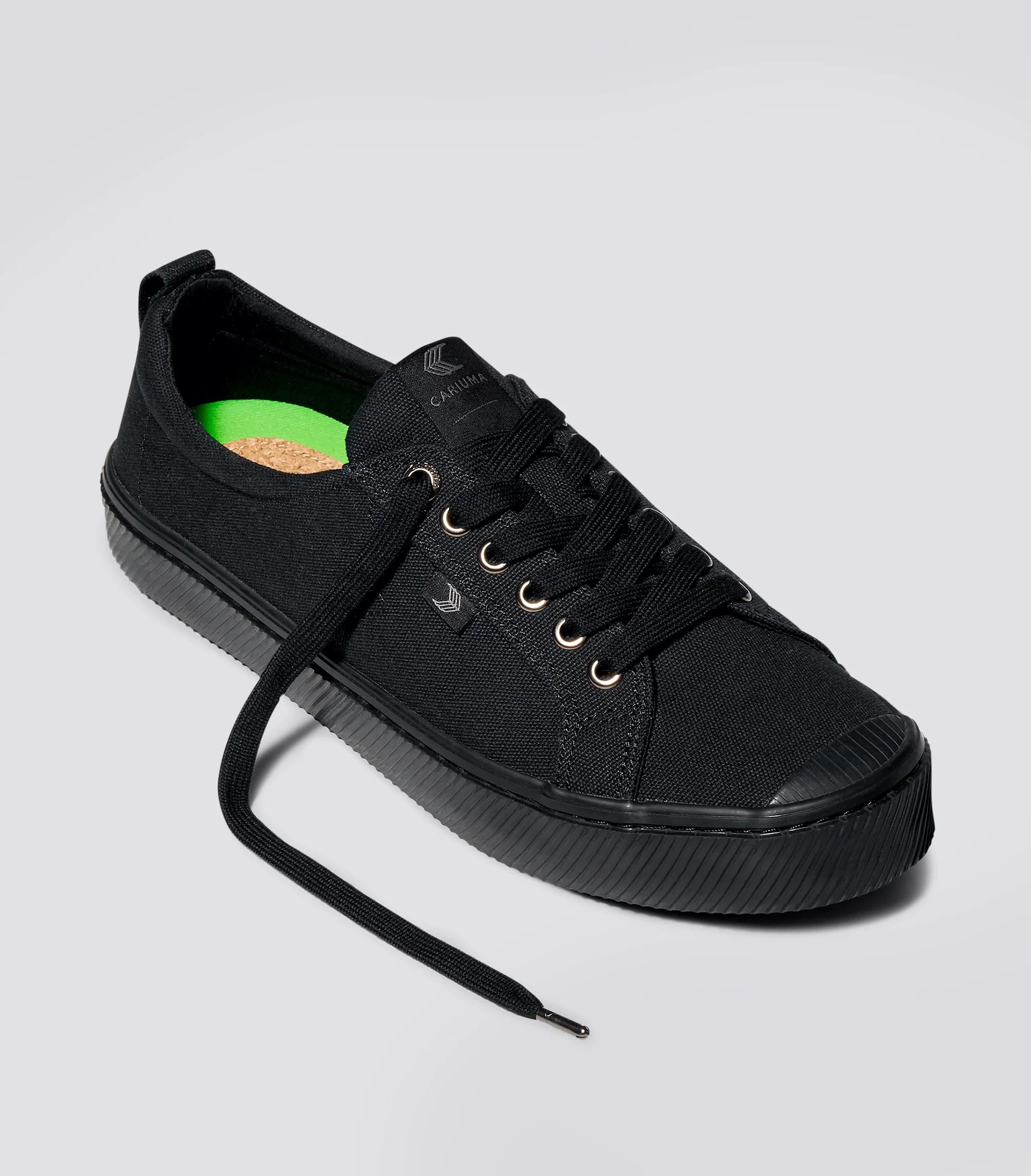 OCA Low All Black Canvas Sneaker - Image 3
