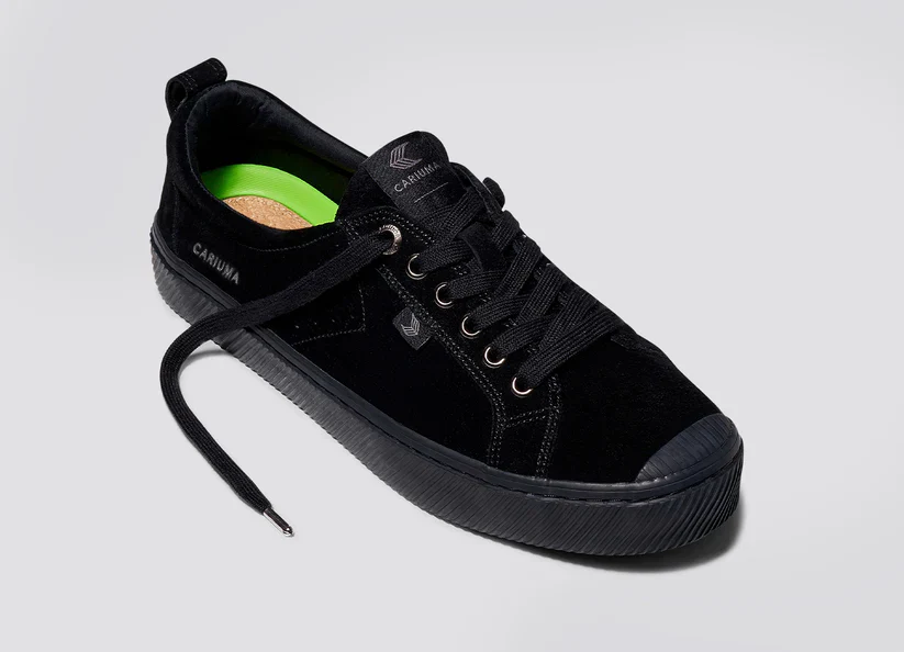 OCA Low All Black Suede Sneaker - Image 4