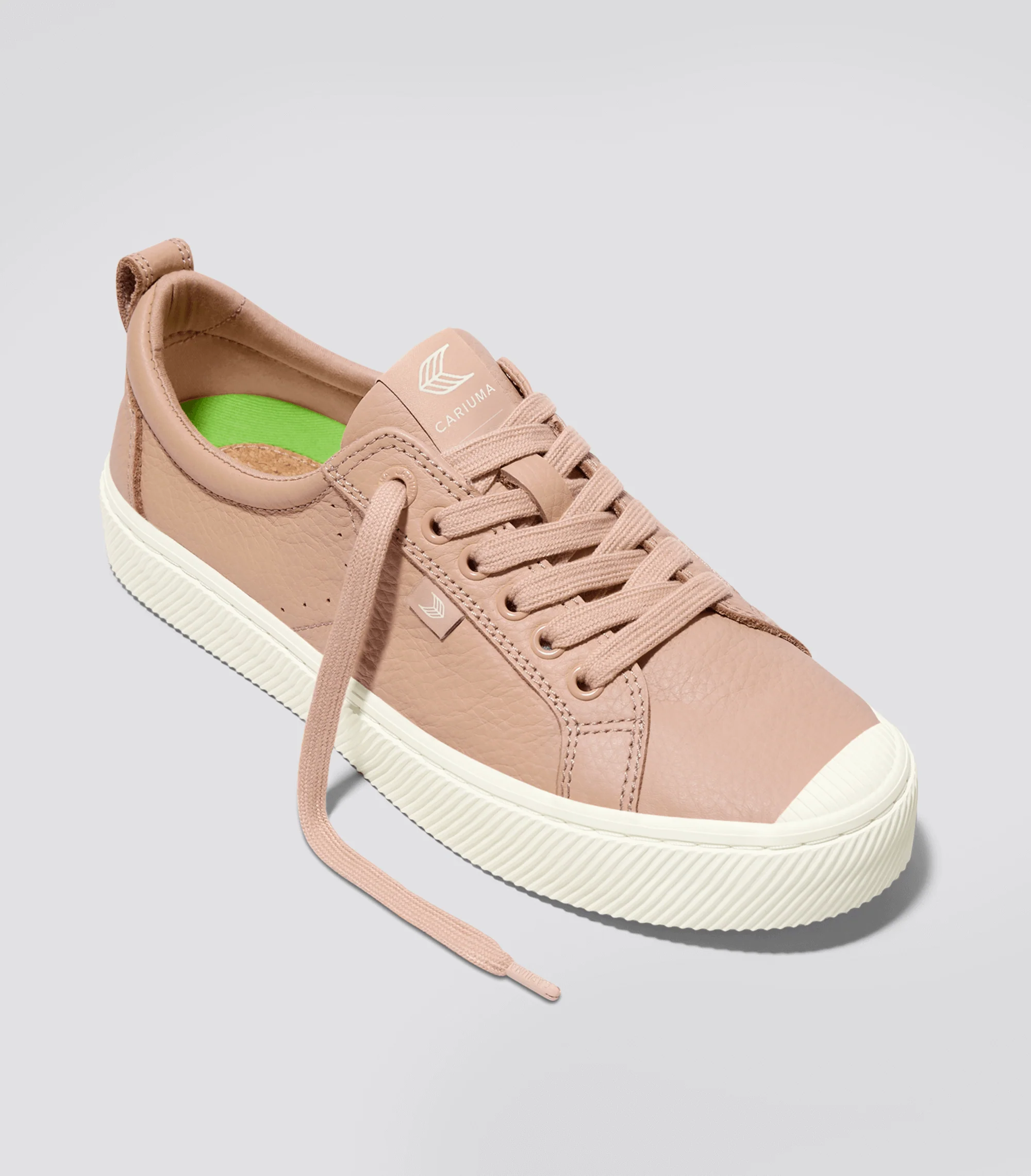 OCA Low Beige Premium Leather Sneaker - Image 3