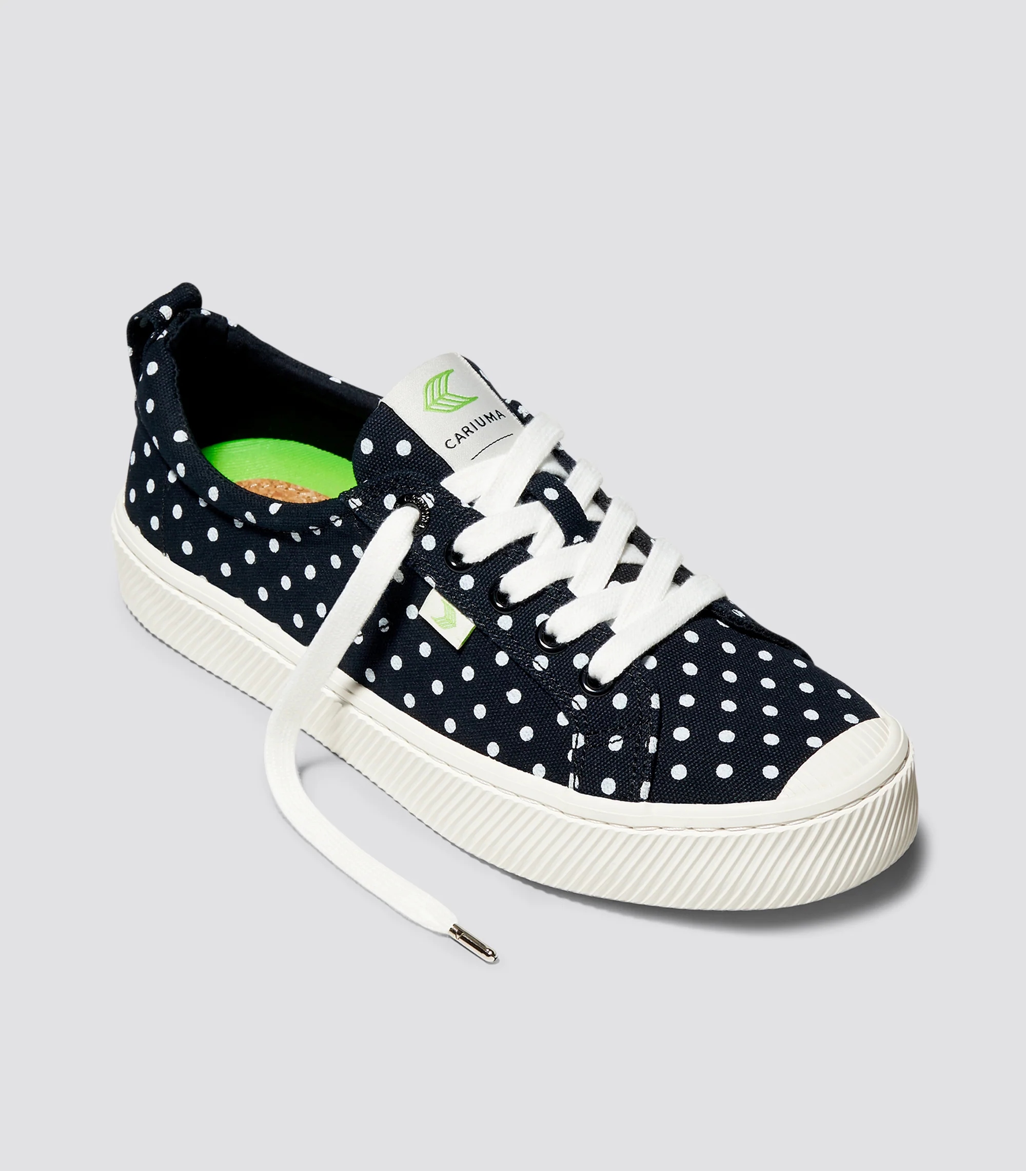 OCA Low Black Canvas White Polka Dots Sneaker - Image 2