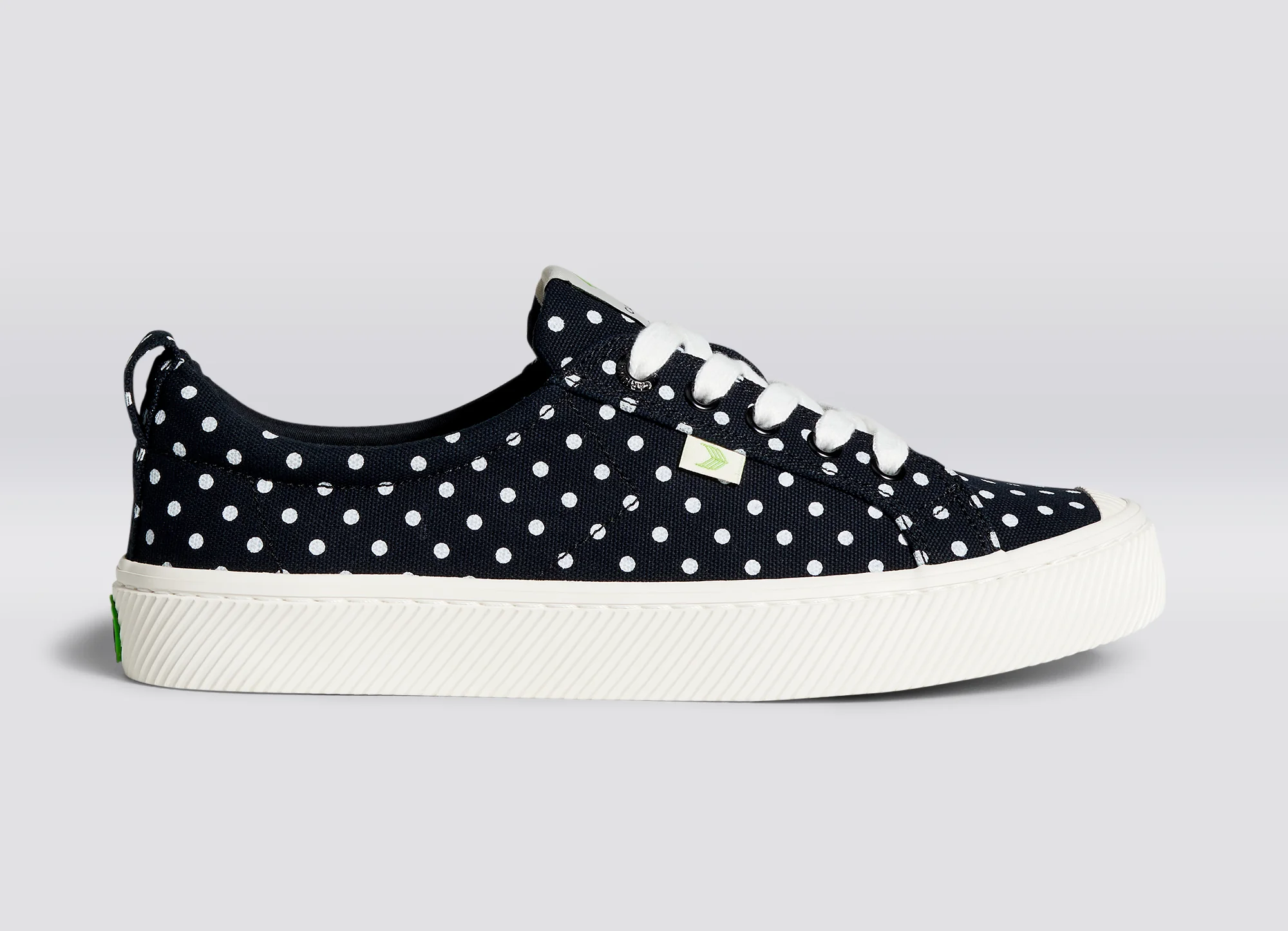OCA Low Black Canvas White Polka Dots Sneaker - Image 4