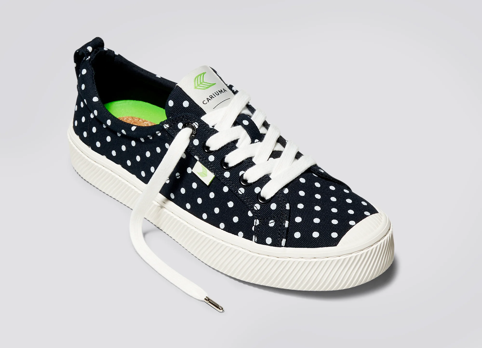 OCA Low Black Canvas White Polka Dots Sneaker - Image 5
