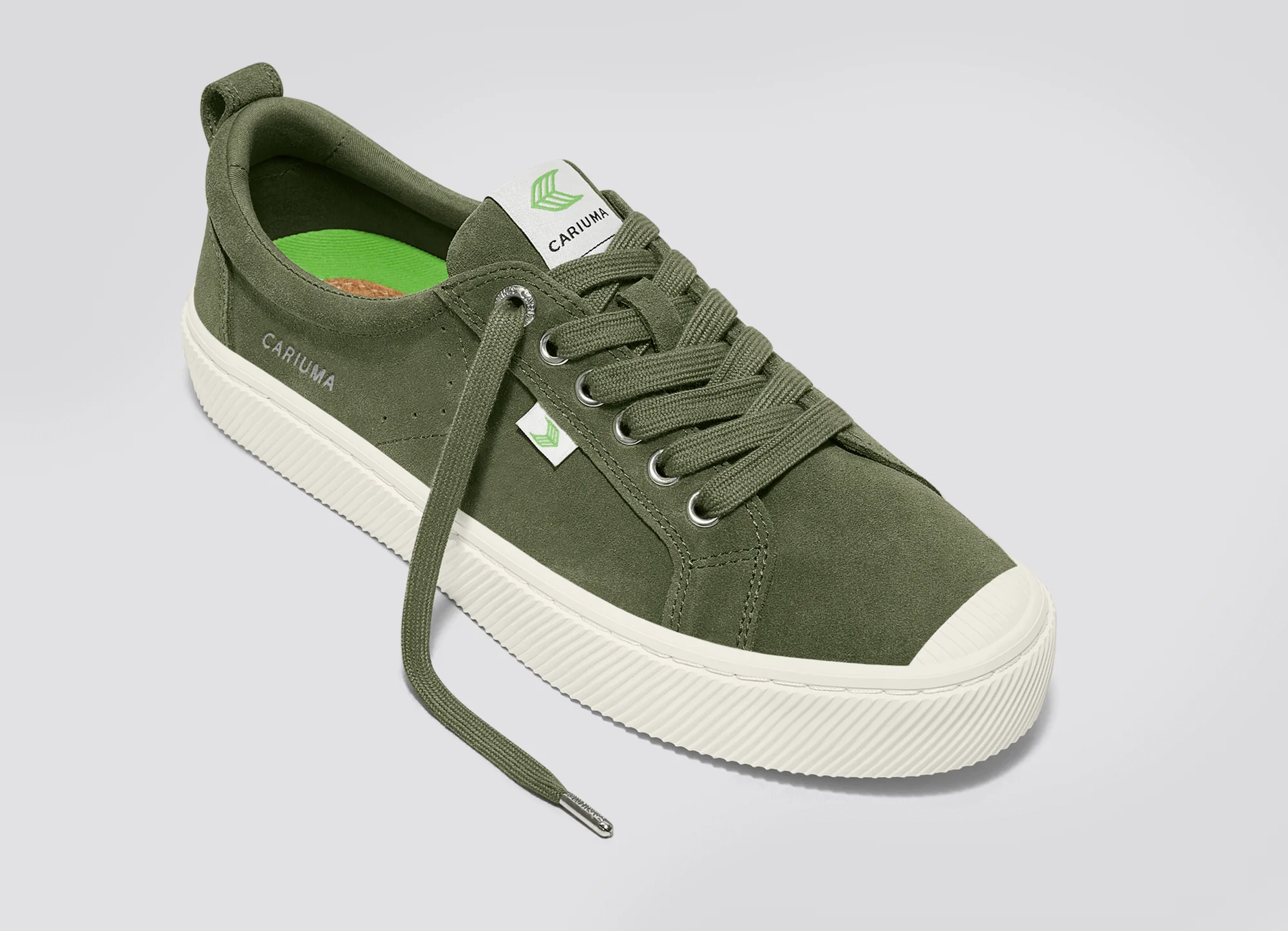 OCA Low Bronze Green Suede Sneaker - Image 4