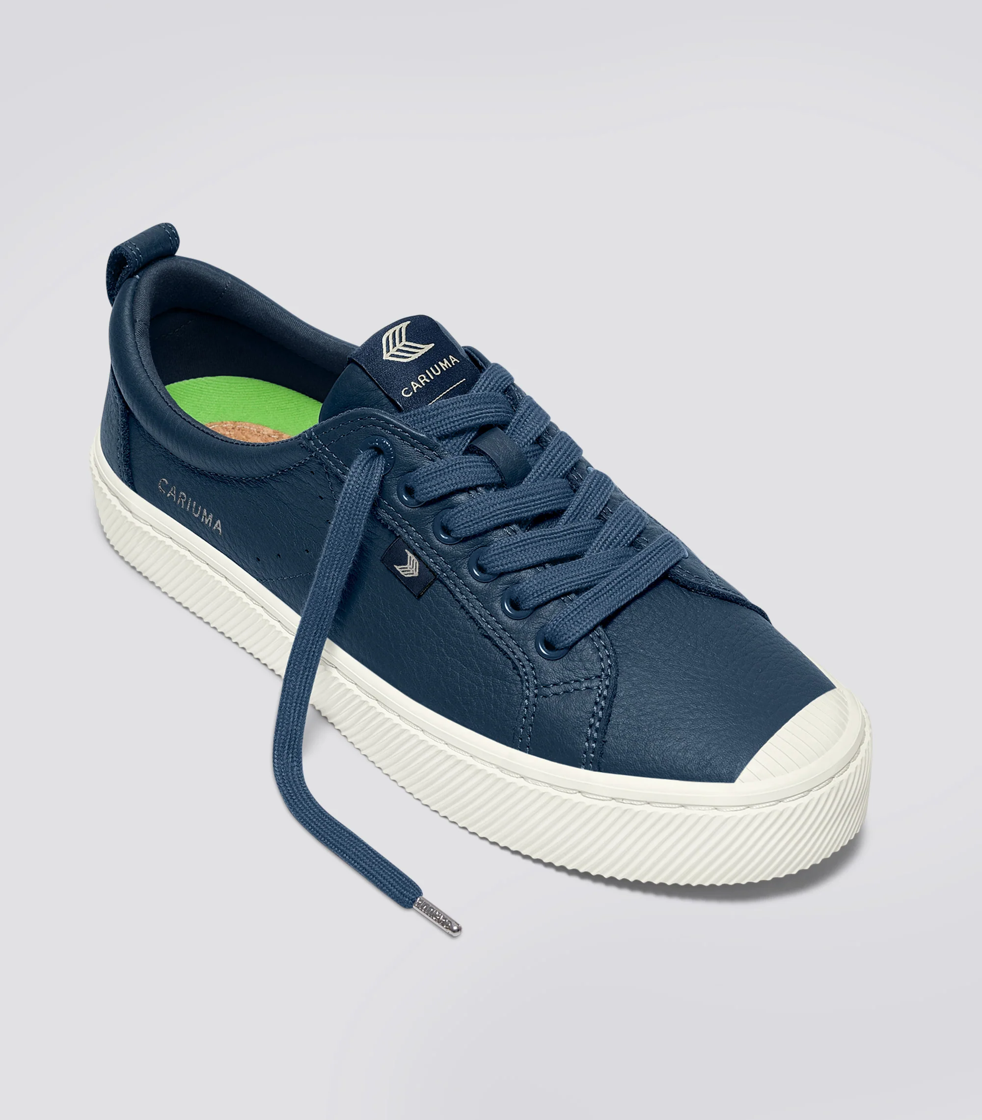 OCA Low Dark Denim Premium Leather Sneaker - Image 3