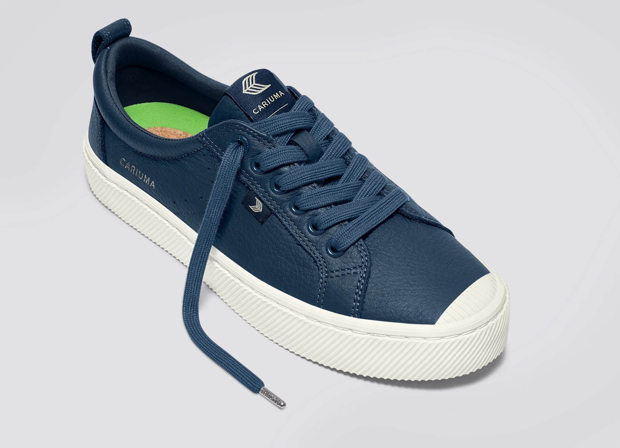 OCA Low Dark Denim Premium Leather Sneaker - Image 5
