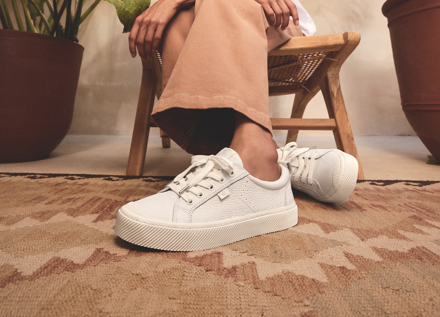 OCA Low Gum White Premium Leather Sneaker - Image 6