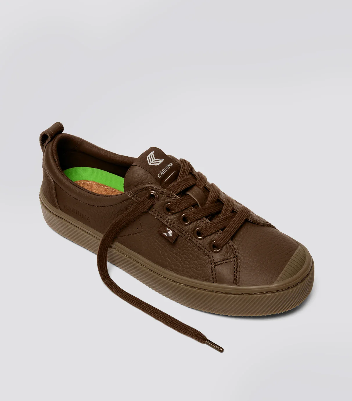 OCA Low Gum Downtown Brown Premium Leather Sneaker - Image 2