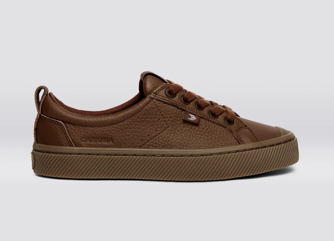 OCA Low Gum Downtown Brown Premium Leather Sneaker - Image 4