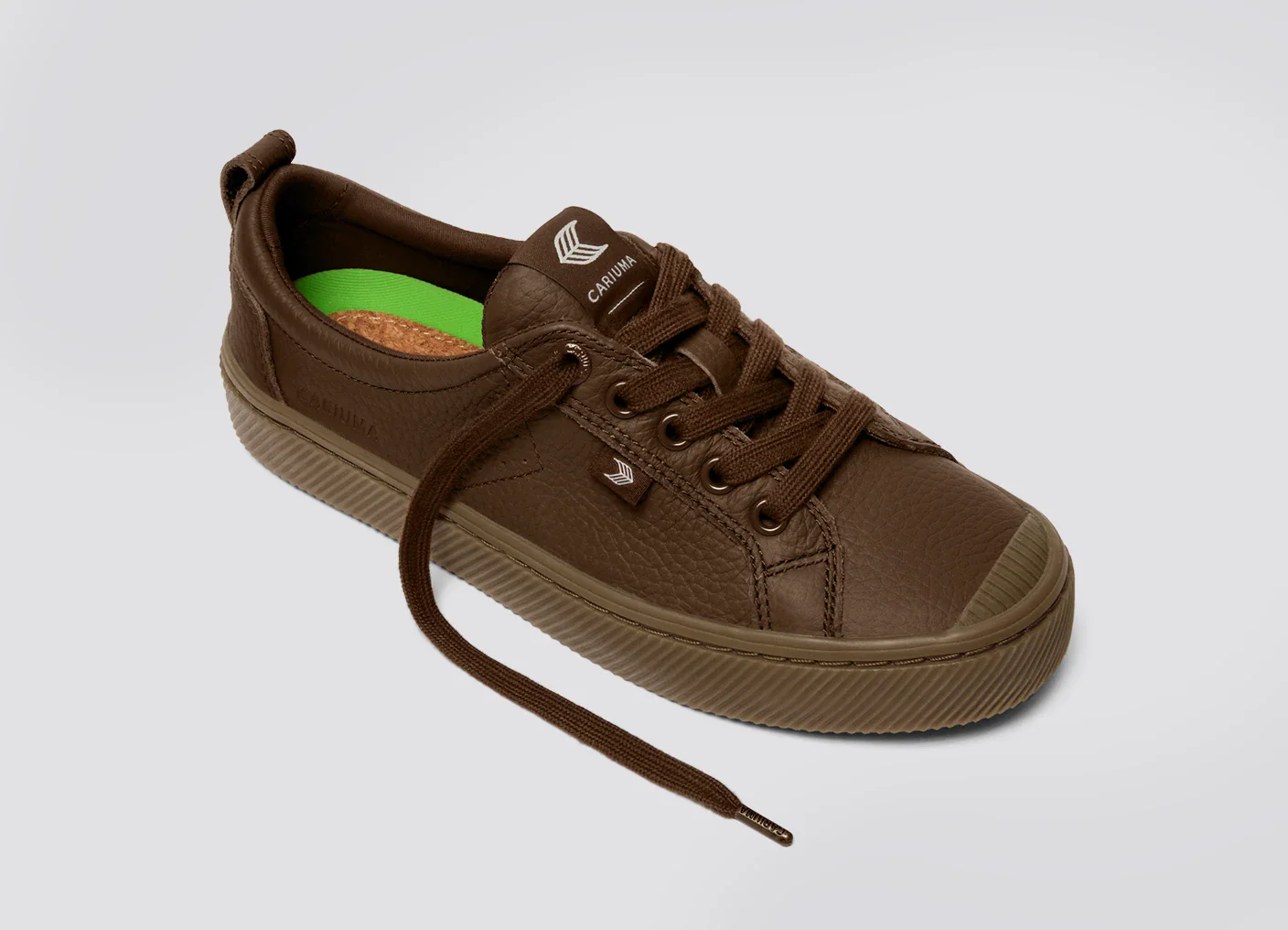 OCA Low Gum Downtown Brown Premium Leather Sneaker - Image 5