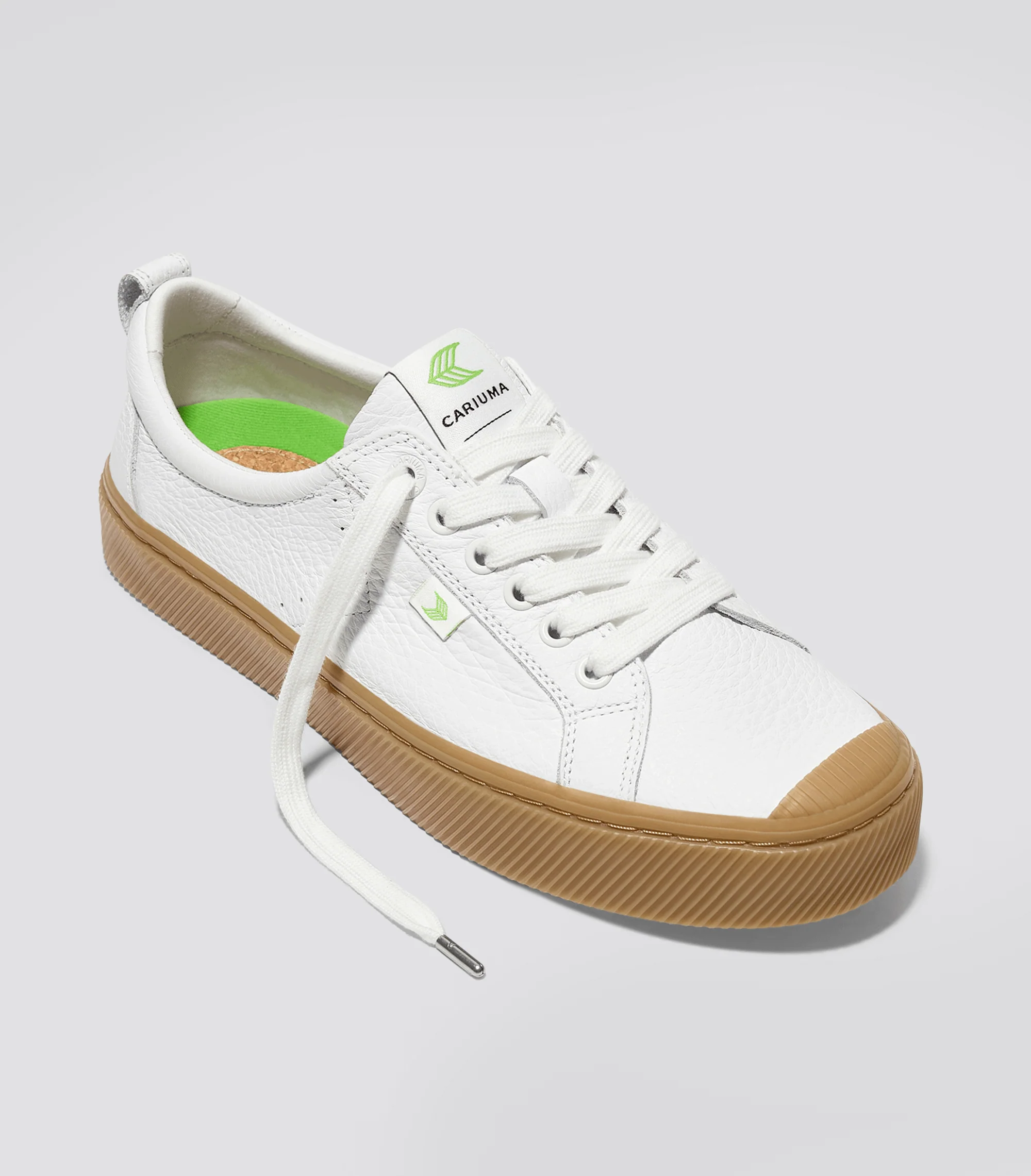 OCA Low Gum White Premium Leather Sneaker - Image 3
