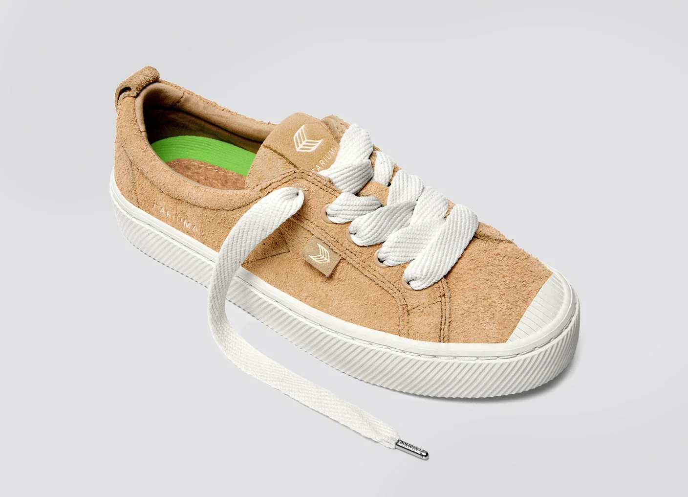 OCA Low Latte Hairy Suede Sneaker - Image 5