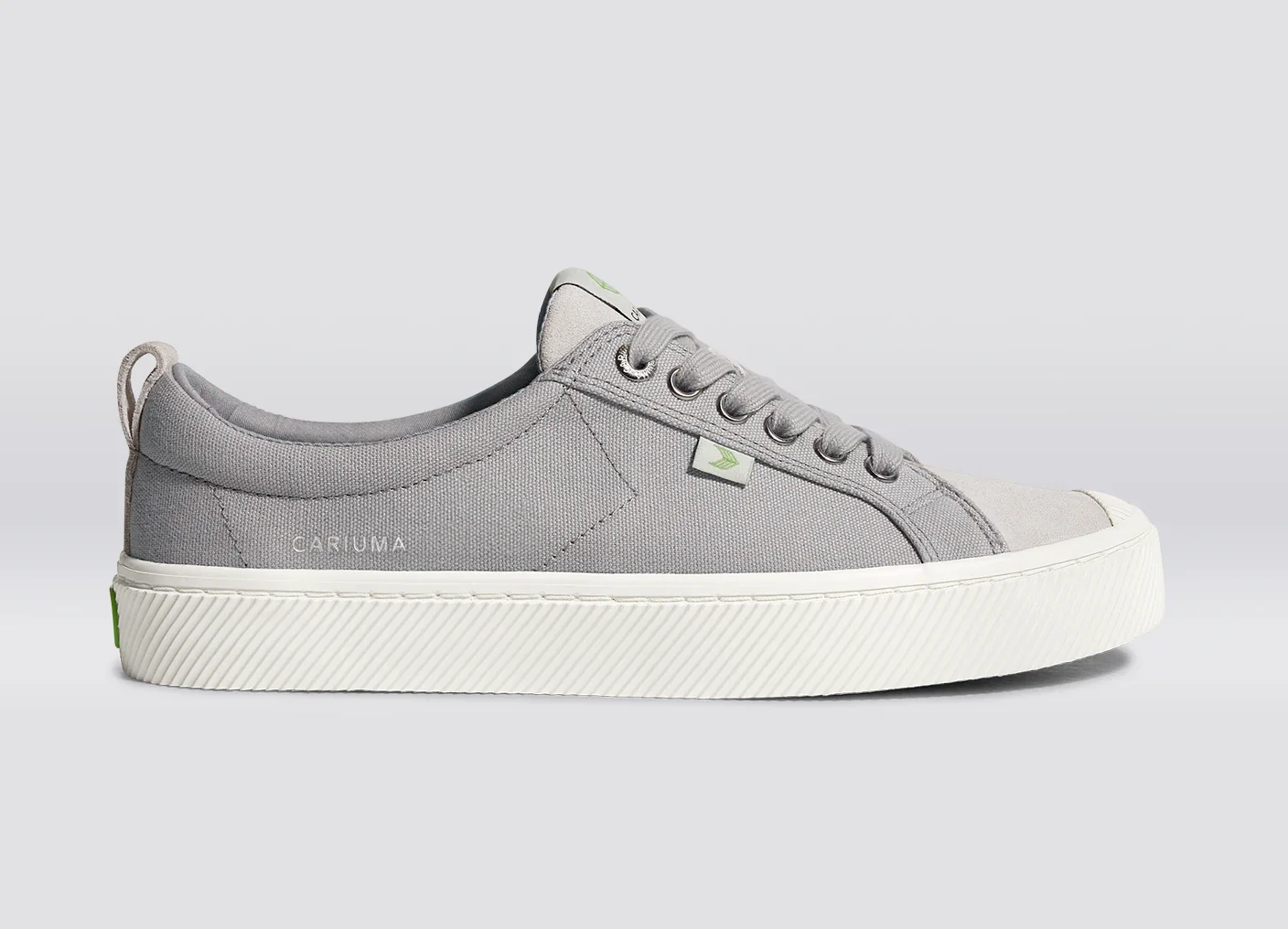 OCA Low Light Grey Canvas Vintage White Suede Sneaker - Image 4